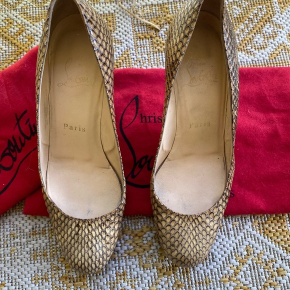 Authentic Louboutin Simple python heels leather snakeskin - Picture 4 of 9